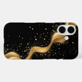ラグジュアリーゴールドラメダスト抽象アート Case-Mate iPhoneケース (裏面 (横))