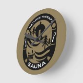 ラグジュアリーサウナギフト ラウンド壁時計 (傾斜)