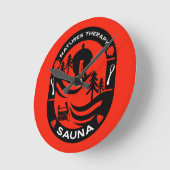 ラグジュアリーサウナギフト ラウンド壁時計 (傾斜)