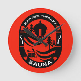 ラグジュアリーサウナギフト ラウンド壁時計