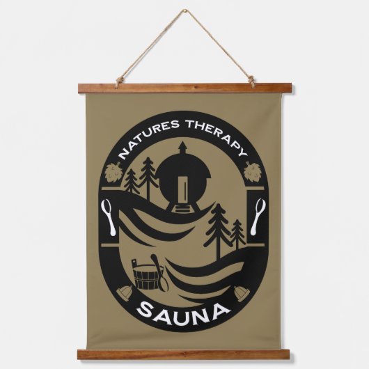 ラグジュアリーサウナギフト 吊り下げ型タペストリー (正面)