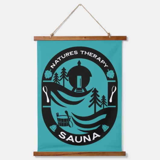 ラグジュアリーサウナギフト 吊り下げ型タペストリー (正面)