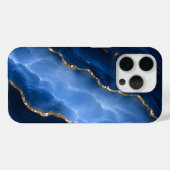 ラグジュアリーサファイアブルーマーブル Case-Mate iPhoneケース (裏面 (横))