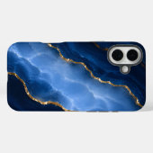 ラグジュアリーサファイアブルーマーブル Case-Mate iPhoneケース (裏面 (横))
