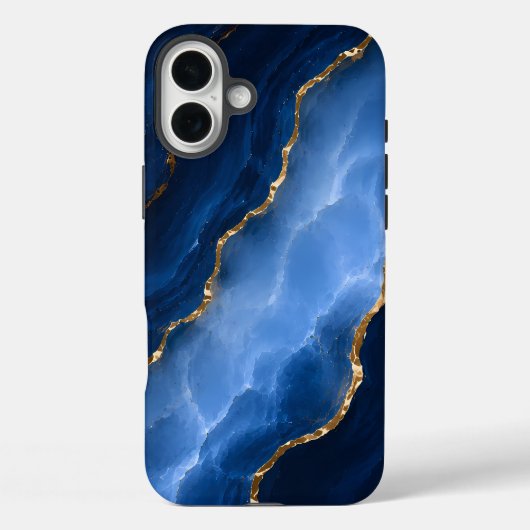ラグジュアリーサファイアブルーマーブル Case-Mate iPhoneケース (裏面)