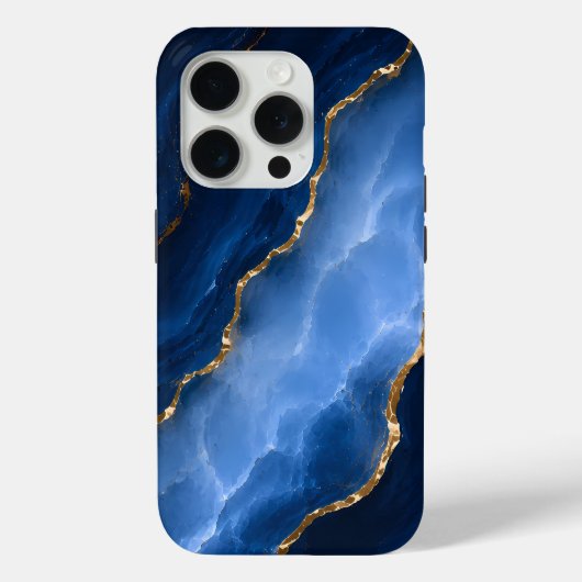 ラグジュアリーサファイアブルーマーブル Case-Mate iPhoneケース (裏面)