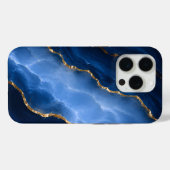 ラグジュアリーサファイアブルーマーブル Case-Mate iPhoneケース (裏面 (横))
