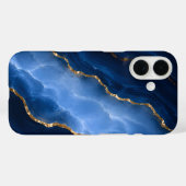 ラグジュアリーサファイアブルーマーブル Case-Mate iPhoneケース (裏面 (横))