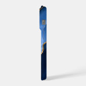 ラグジュアリーサファイアブルーマーブル iPhoneケース (左側面)