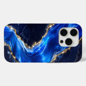 ラグジュアリーサファイア大理石の川 Case-Mate iPhoneケース (裏面 (横))