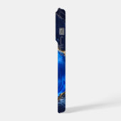 ラグジュアリーサファイア大理石の川 iPhoneケース (左側面)