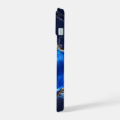 ラグジュアリーサファイア大理石の川 iPhone 15ケース (左側面)