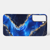 ラグジュアリーサファイア大理石の川 SAMSUNG GALAXYケース (裏面横)