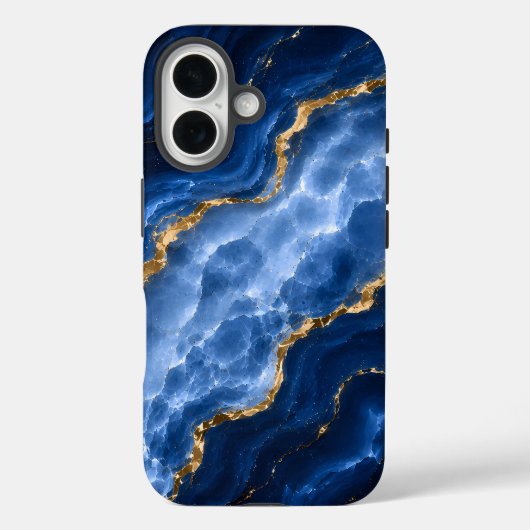 ラグジュアリーサファイア大理石めのう Case-Mate iPhoneケース (裏面)