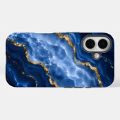 ラグジュアリーサファイア大理石めのう Case-Mate iPhoneケース (裏面 (横))