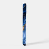 ラグジュアリーサファイア大理石めのう iPhone 15ケース (右側面)