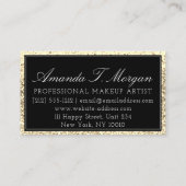 ラグジュアリーサービスインテリアデザインイベントプランナー金ゴールド 名刺 (裏面)