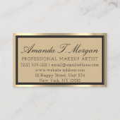 ラグジュアリーサービスインテリアデザイン結婚イベント金ゴールド 名刺 (裏面)