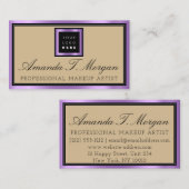 ラグジュアリーサービスインテリア結婚イベントズパープル 名刺 (正面/裏面)