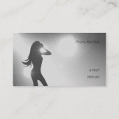 ラグジュアリーシアンブリリアント踊りガールシルエット 名刺 (裏面)