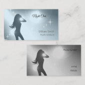 ラグジュアリーシアンブリリアント踊りガールシルエット 名刺 (正面/裏面)