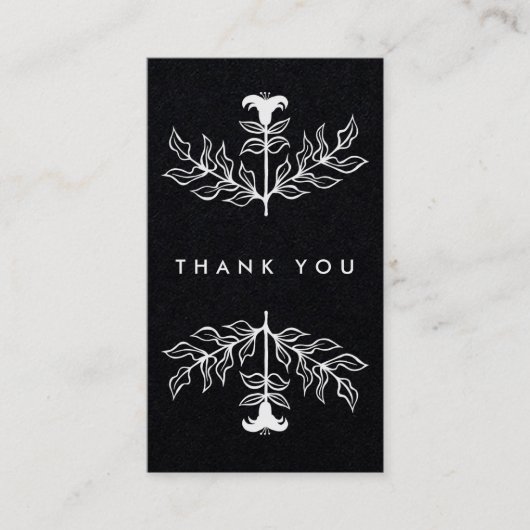 ラグジュアリーシックエレガントリリー注文ありがとう購入 名刺 (正面)