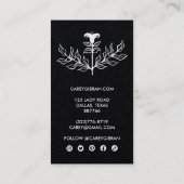 ラグジュアリーシックエレガントリリー注文ありがとう購入 名刺 (裏面)