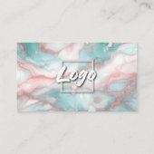 ラグジュアリーシックグリッターベインマーブルインパステルカラー 名刺 (裏面)