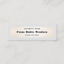 ラグジュアリーシックグレー金ゴールド卒業名の挿入 スキニー名刺
