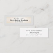 ラグジュアリーシックグレー金ゴールド卒業名の挿入 スキニー名刺 (正面/裏面)