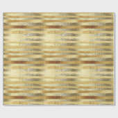 ラグジュアリーシックゴールデンハンドドローストライプド ラッピングペーパー (フラット)