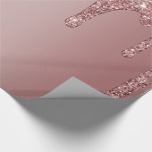 ラグジュアリーシックバラ金ゴールドスパークルグリッタードリップ ラッピングペーパー (角)