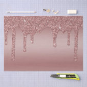 ラグジュアリーシックバラ金ゴールドスパークルグリッタードリップ 薄葉紙 (クラフト)