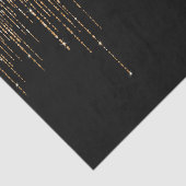 ラグジュアリーシックブラック金ゴールドスパークリーグリッターフリンジ 薄葉紙 (詳細)
