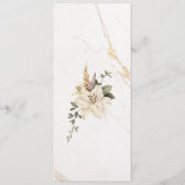 ラグジュアリーシック書道ピンク結婚フローラ メニュー (裏面)