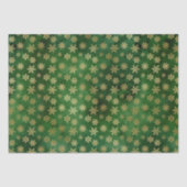 ラグジュアリーシック金ゴールドスノーフレークスクリスマスホリデーズ 薄葉紙 (正面)