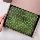 ラグジュアリーシック金ゴールドスノーフレークスクリスマスホリデーズ 薄葉紙