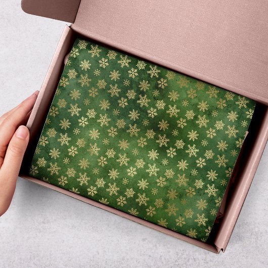 ラグジュアリーシック金ゴールドスノーフレークスクリスマスホリデーズ 薄葉紙