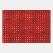 ラグジュアリーシック金ゴールドトナディアレッドクリスマスホリデーズ ラッピングペーパーシート (正面)