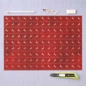 ラグジュアリーシック金ゴールドトナディアレッドクリスマスホリデーズ 薄葉紙 (クラフト)