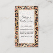 ラグジュアリーシック金ゴールドブラックブラウンレオパードアニマルプリント 紹介カード (裏面)