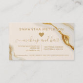 ラグジュアリーシック金ゴールドマーブルメイクアップ10 ロイヤリティカード (裏面)