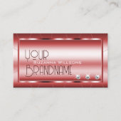 ラグジュアリーシマーリーレッドダイヤモンドシックスタイリッシュと 名刺 (正面)