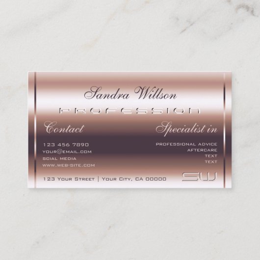 ラグジュアリーシメリーバラ金ゴールドオプティクスフェイク3Dイニシャル 名刺