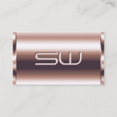 ラグジュアリーシメリーバラ金ゴールドオプティクスフェイク3Dイニシャル 名刺 (正面)