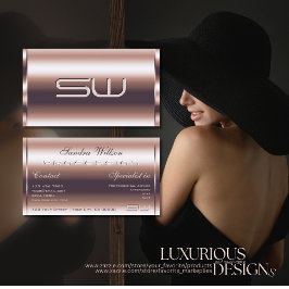 ラグジュアリーシメリーバラ金ゴールドオプティクスフェイク3Dイニシャル 名刺