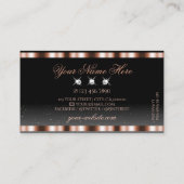 ラグジュアリーシメリーバラ金ゴールドブラックダイヤきらめくモンド 名刺 (裏面)