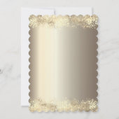 ラグジュアリーシャンパングラス金ゴールド紙吹雪40th誕生日 招待状 (裏面)