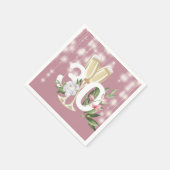 ラグジュアリーシャンパンピンク30歳の誕生日 スタンダードカクテルナプキン (角)