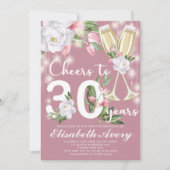 ラグジュアリーシャンパンフローラ30th誕生日パーティー 招待状 (正面)